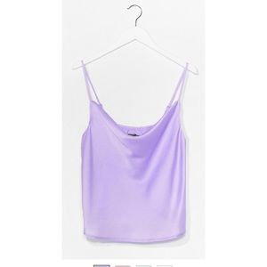 Cowls neck satin cami